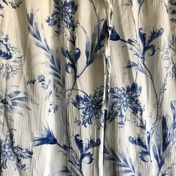 Talbots Straight Ankle Pull on Pants Ocean Flora Petite XL - Picture 6 of 10